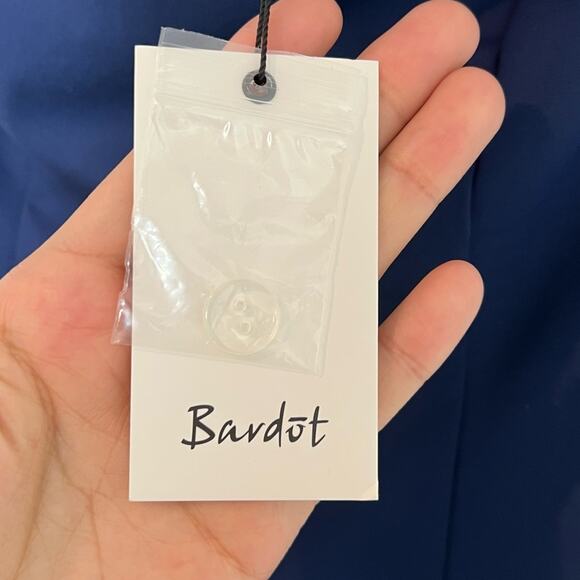 BARDOT BLUE BUTTON SLEEVE WOMEN DRESS SIZE US 2 OR XXS BRAND NEW WEDDING GUEST - Picture 7 of 8